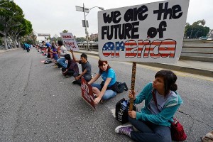 Immigration Activists Demonstrate In Los Angeles