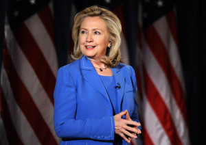 US Secretary of State Hillary Clinton arrive to take part in a conversation along with Secretary of Defense Leon Panetta, hosted by the National Defense University and CNN at the National Defense University in Washington, DC, on August 16, 2011. AFP Photo/Jewel Samad (Photo credit should read JEWEL SAMAD/AFP/Getty Images)